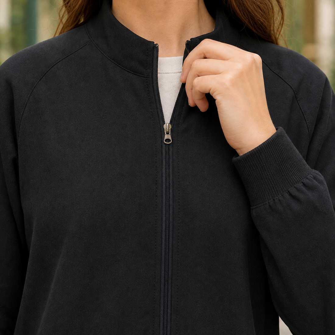 Solene-Jade Zip Jacket - Lead Product Detail