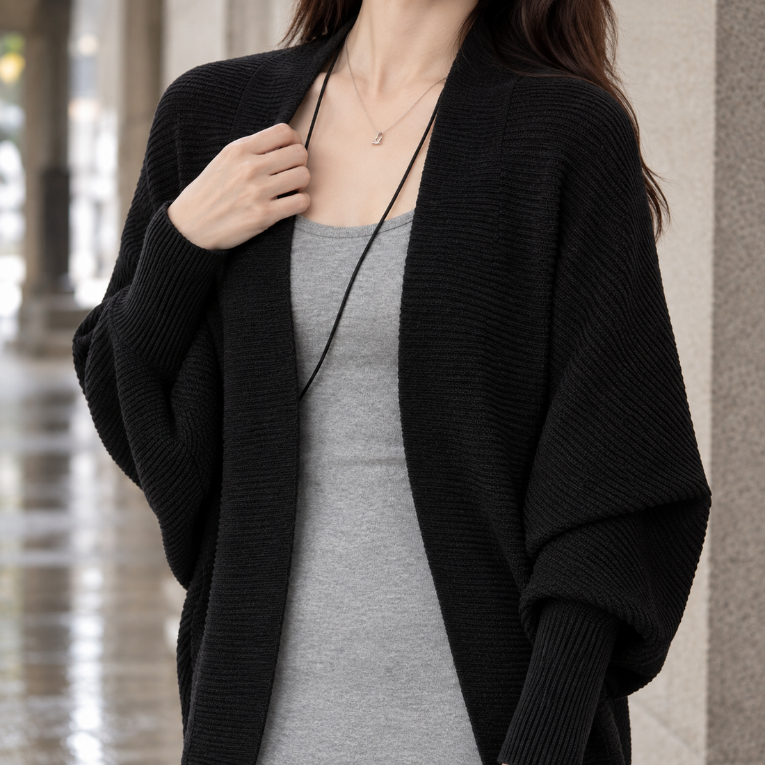 Charles-Grant Batwing Cardigan - Lead Product Detail