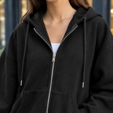 Olive Relaxed Zip Hoodie - Lead Product Detail