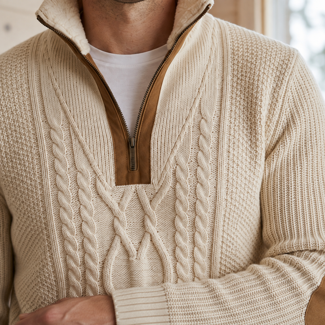 Jayden Cable Knit Sweater - Lead Product Detail