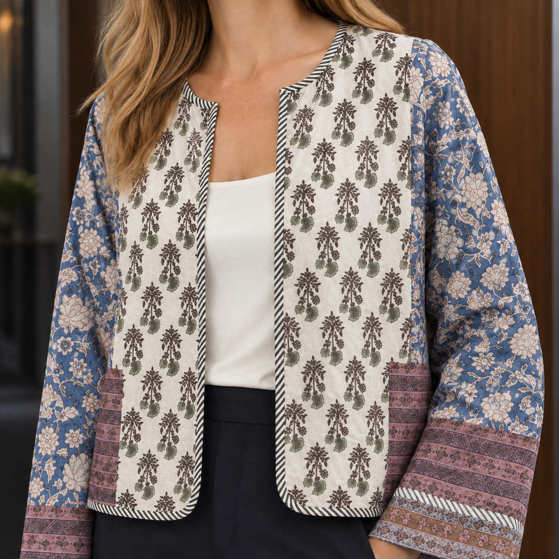 Ruby Patchwork Jacket - Lead Product Detail