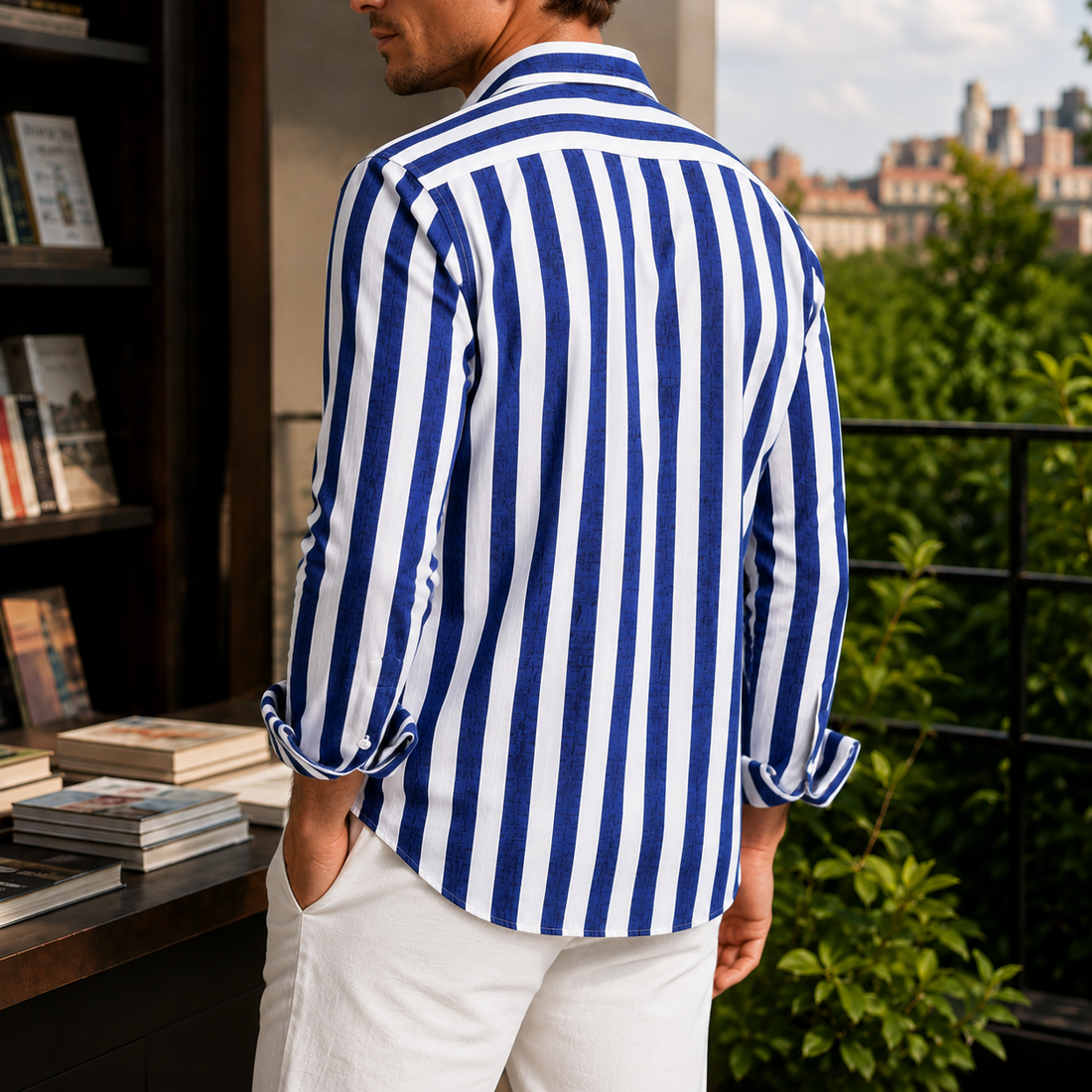 Ambrose Striped Shirt - Lead Alternate View