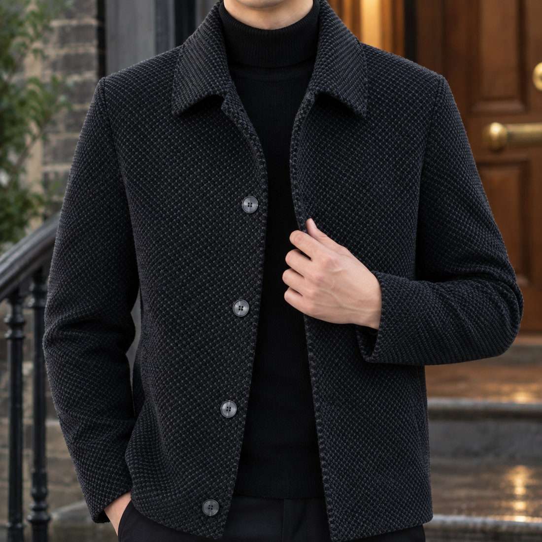 Dylan Textured Jacket - Lead Product Detail