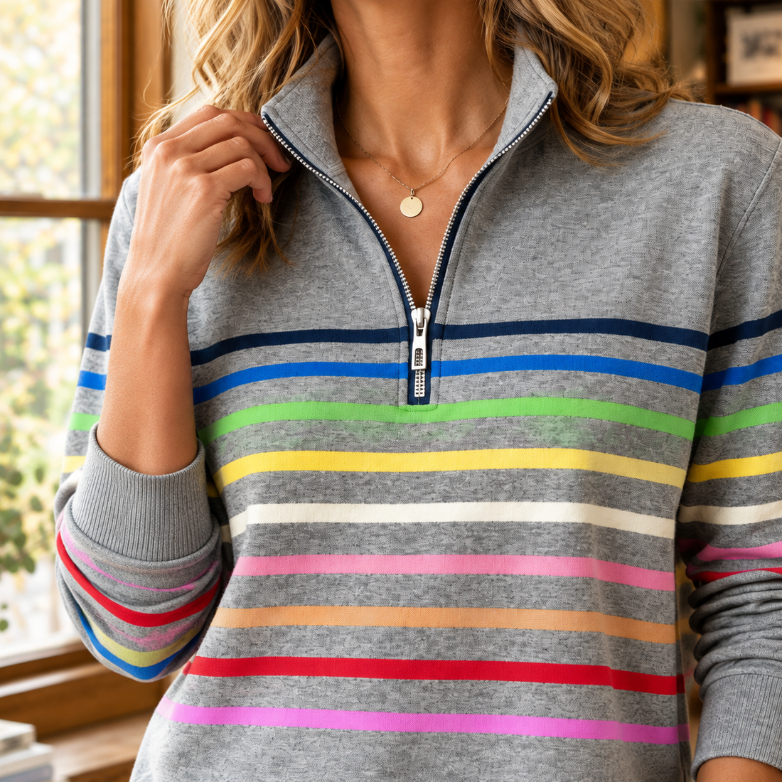Adriana-Kate Quarter Zip Sweater - Lead Product Detail