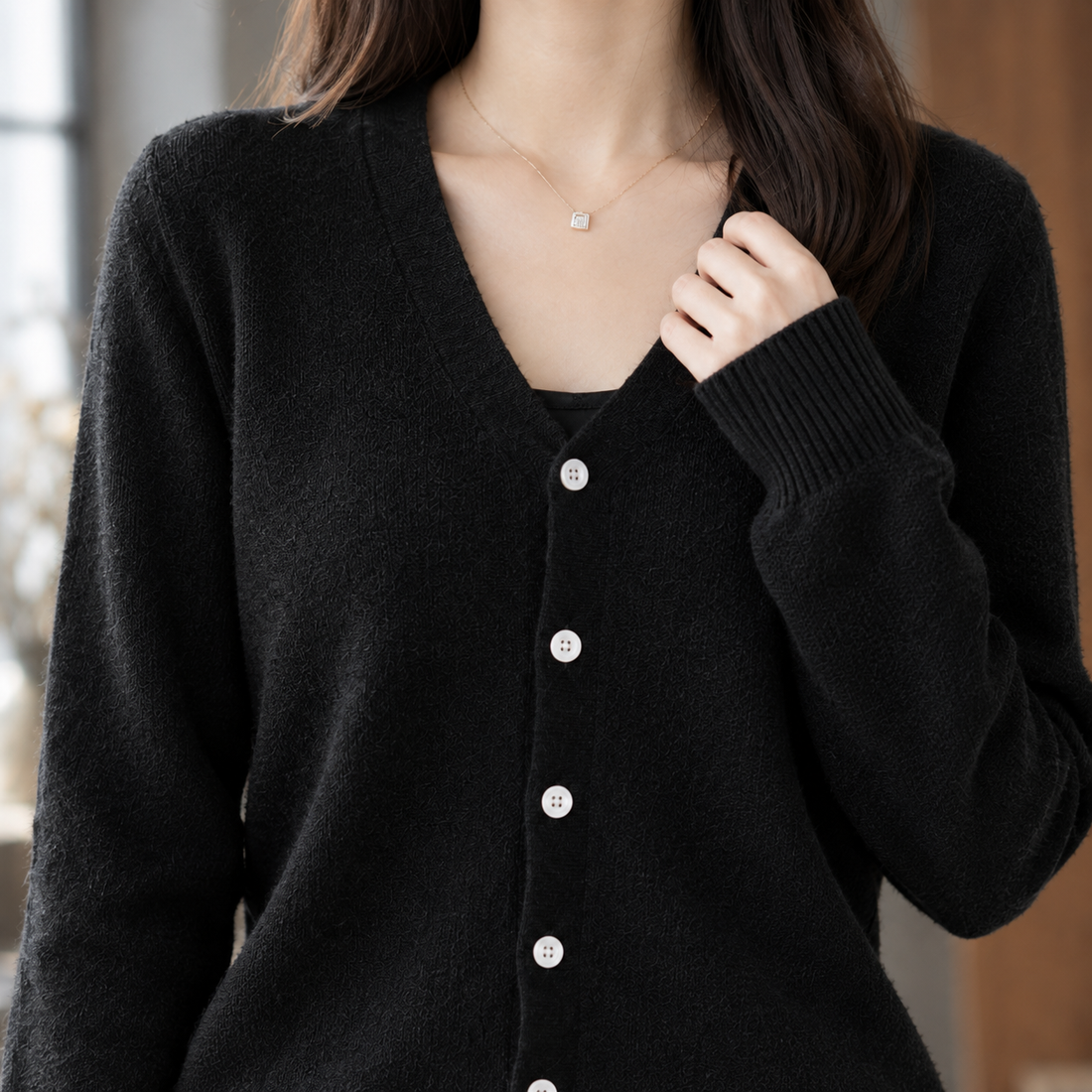 Guinevere-Kate V-Neck Cardigan - Lead Product Detail