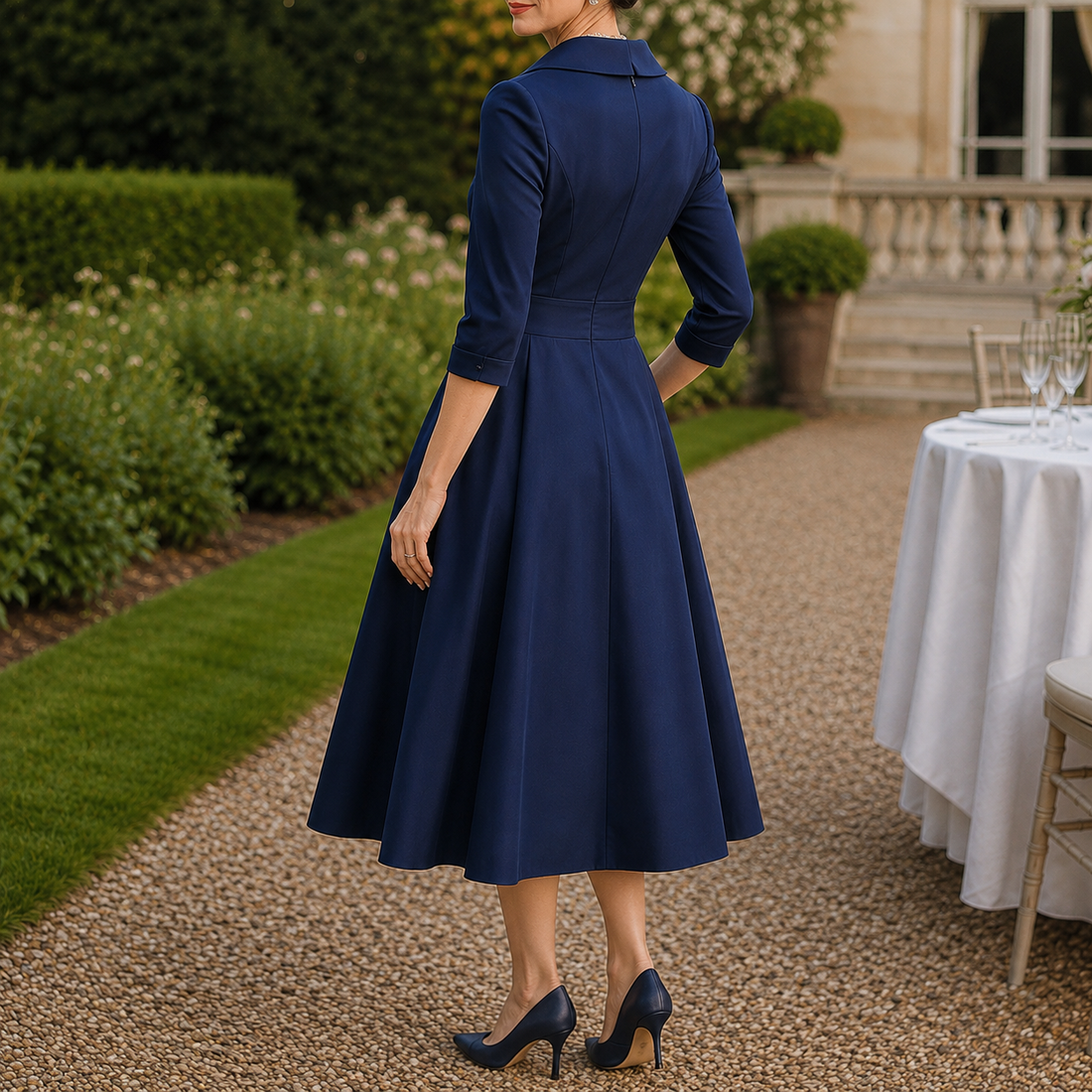Tatiana Wrap Midi Dress - Lead Alternate View