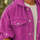 Huston Hooded Denim Jacket - Lead Product Detail