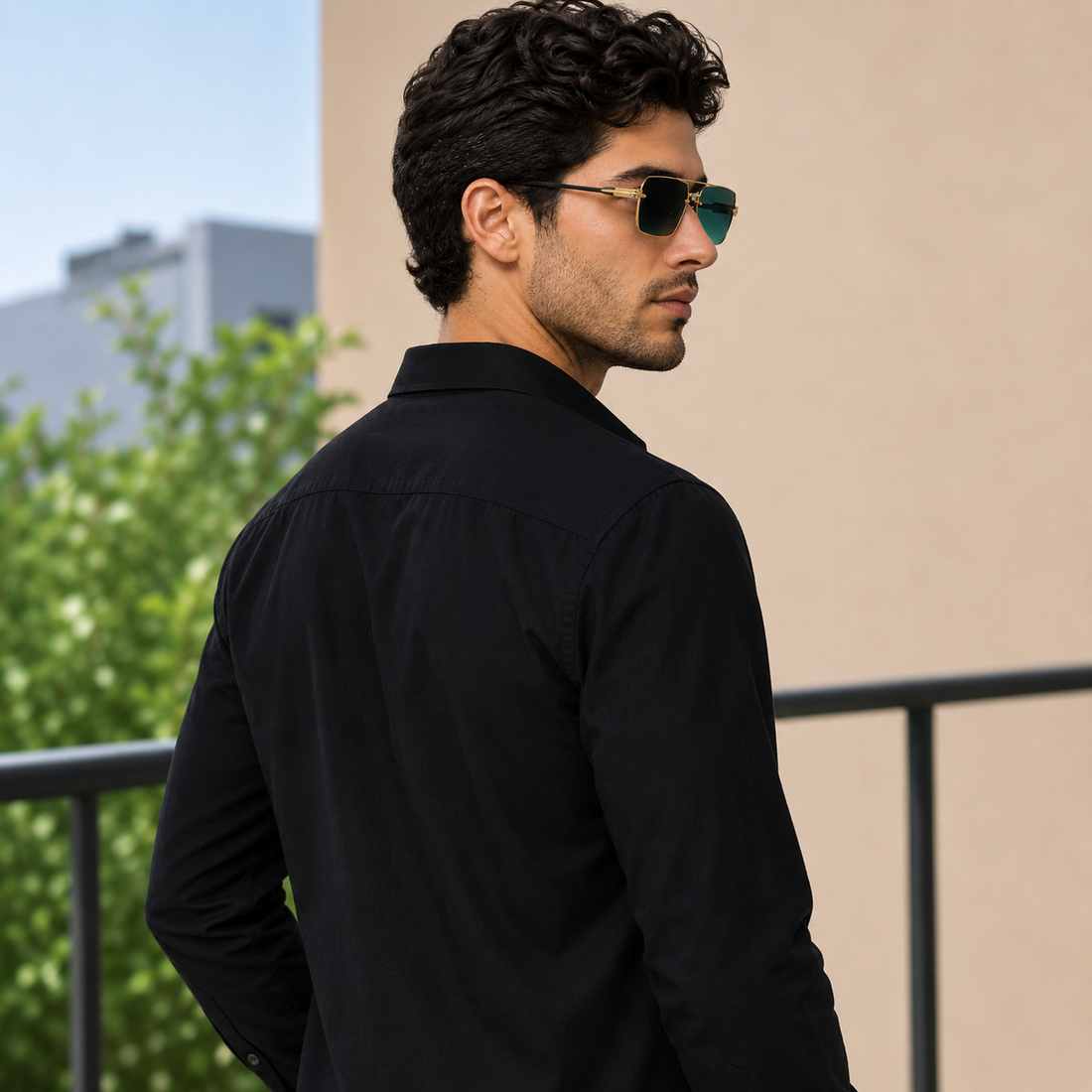 Claude Rimless Sunglasses - Lead Alternate View