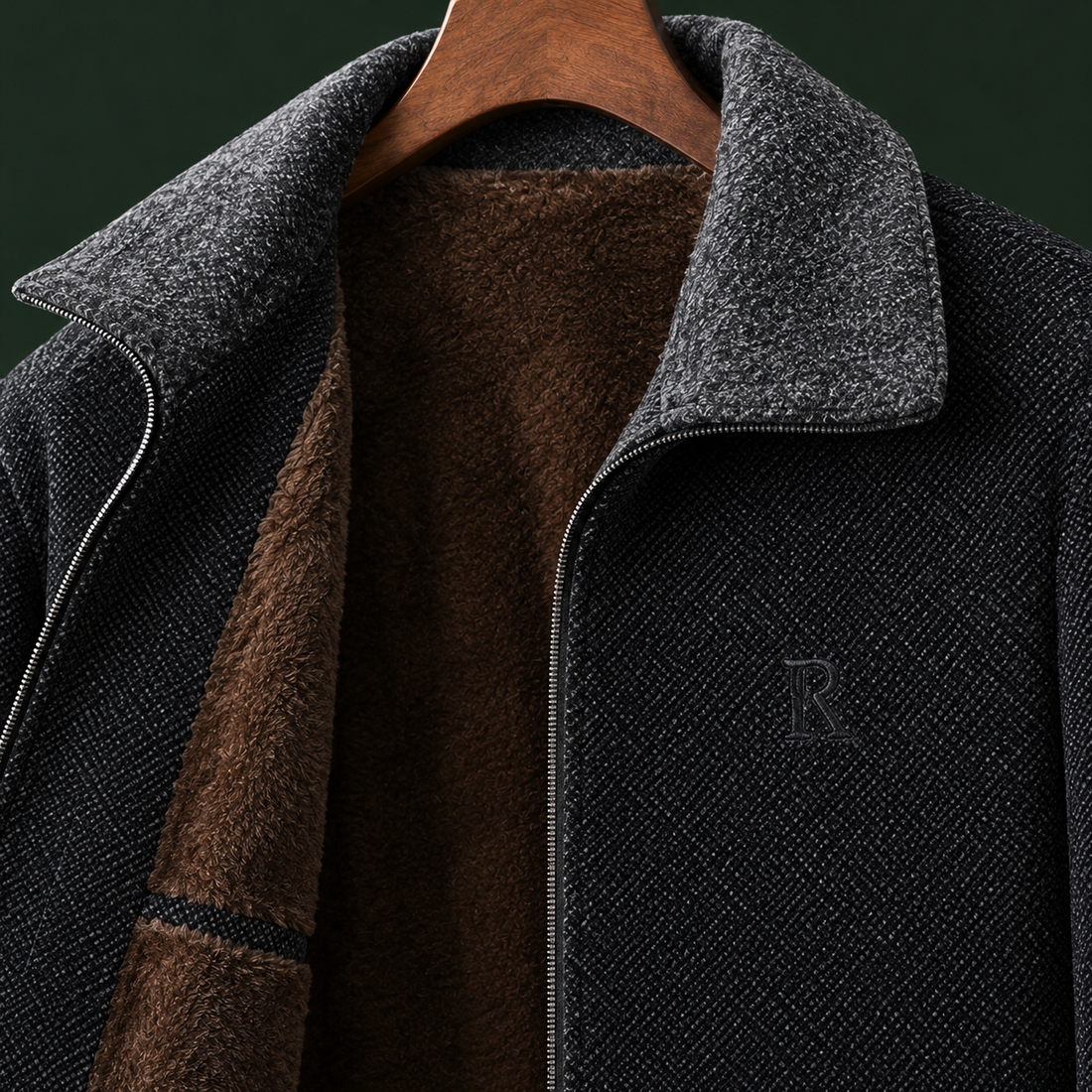 Aldous Fleece Lined Jacket - Lead Product Detail