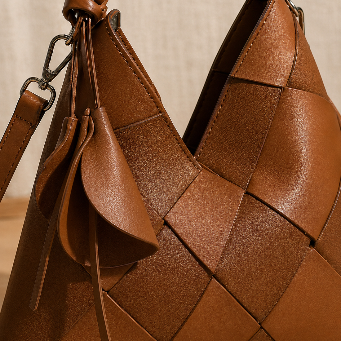 Piras Woven Shoulder Bag - Lead Product Detail