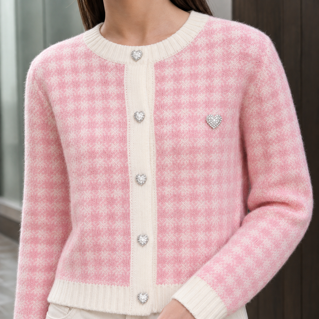 Ashley Houndstooth Cardigan - Lead Product Detail