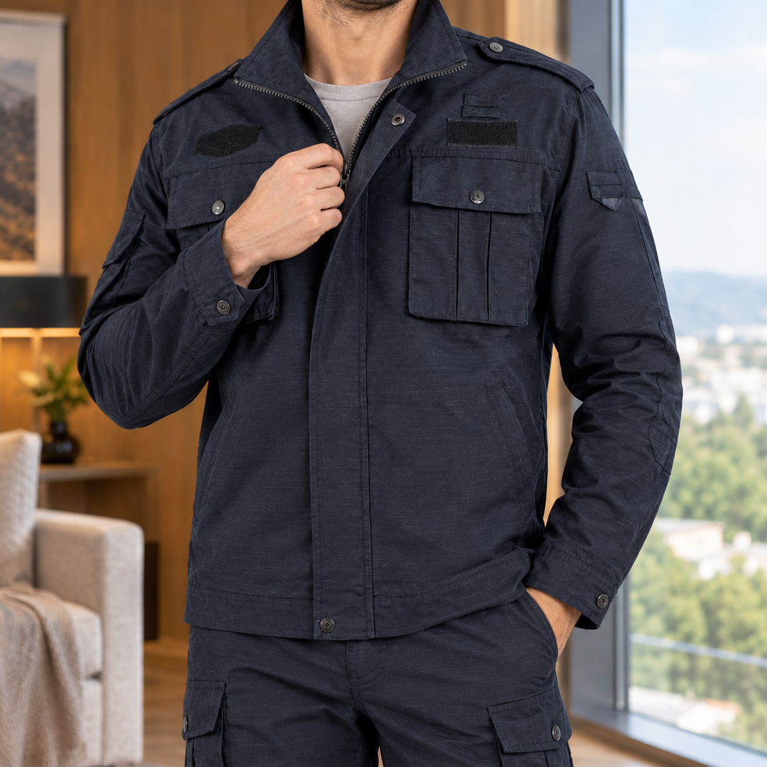 Cyprian-Rhys Utility Jacket - Lead Product Detail