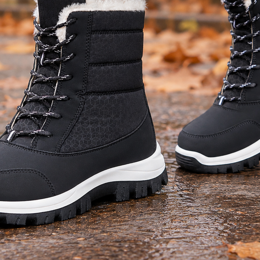 Casentino Fleece Lined Snow Boots - Lead Product Detail