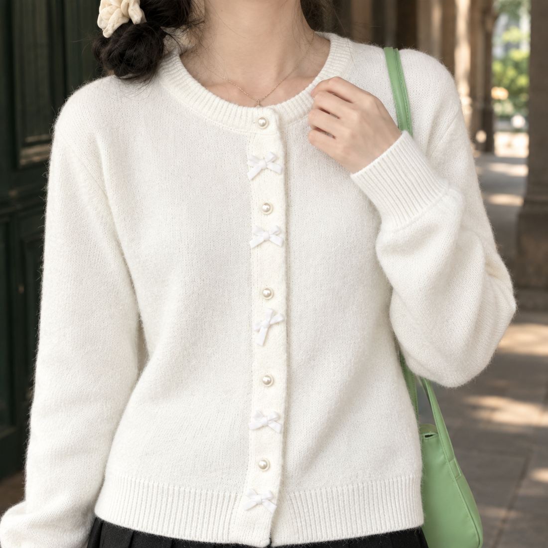 Grace-Eve Bow Cardigan - Lead Product Detail