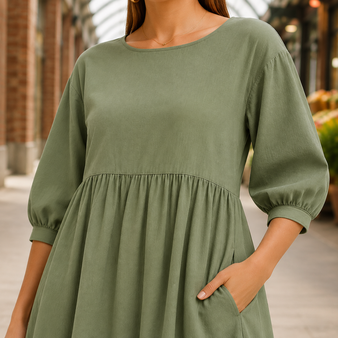Ramona-Mae Empire Midi Dress - Lead Product Detail