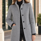 Ashley-Skye Stand Collar Coat - Lead Product Detail