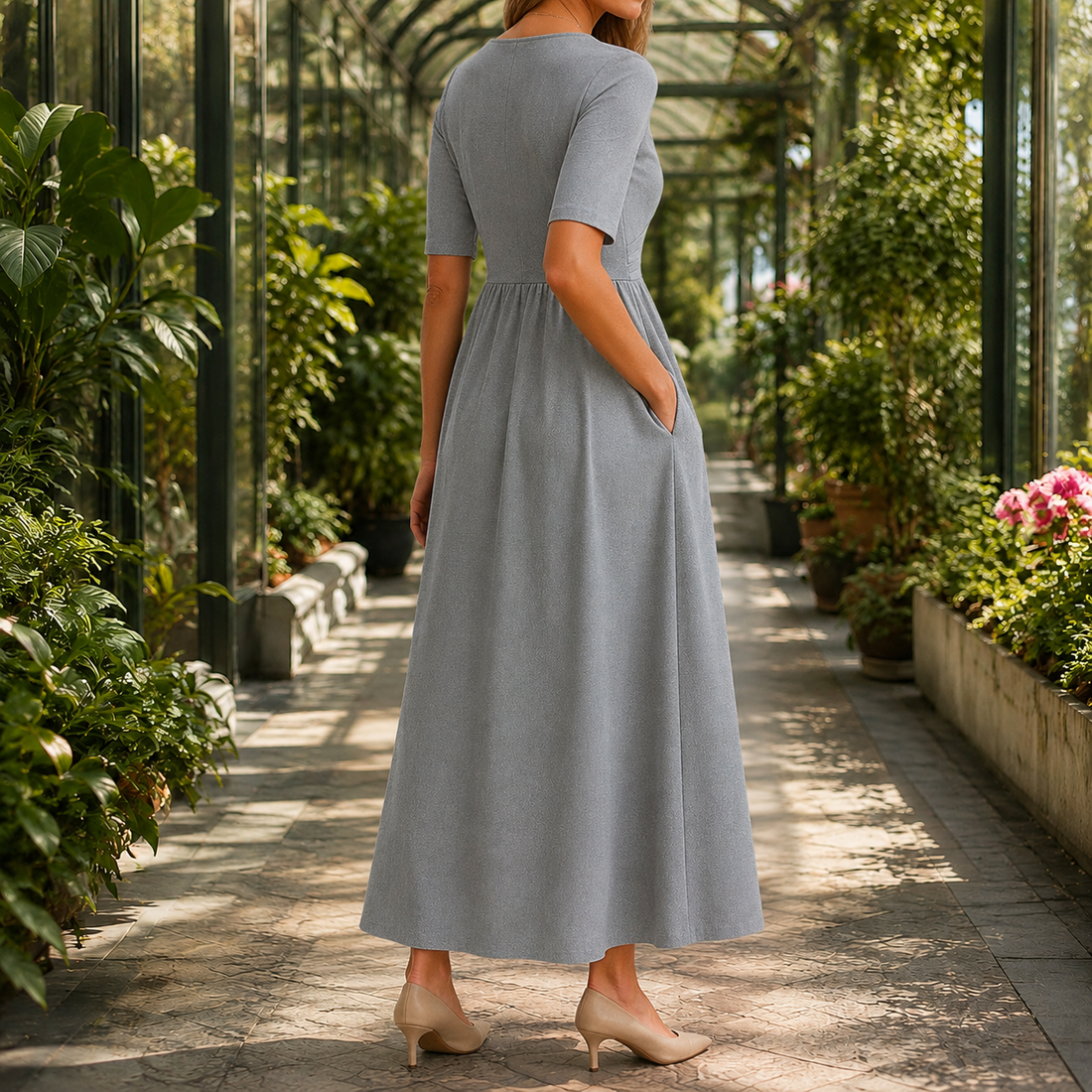 Alba Wrap Dress - Lead Alternate View