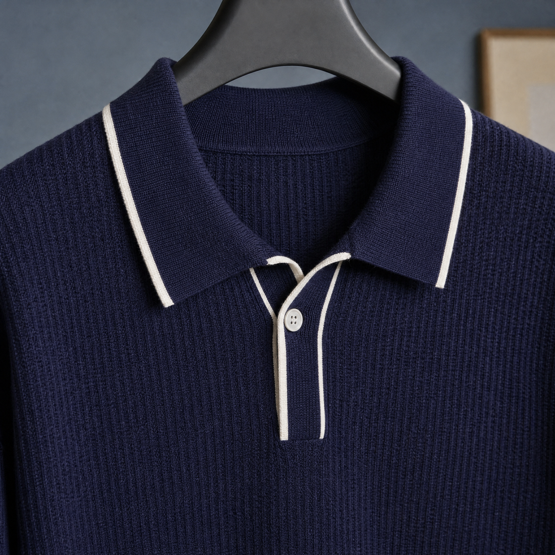 Augustus-Rhys Polo Sweater - Lead Product Detail