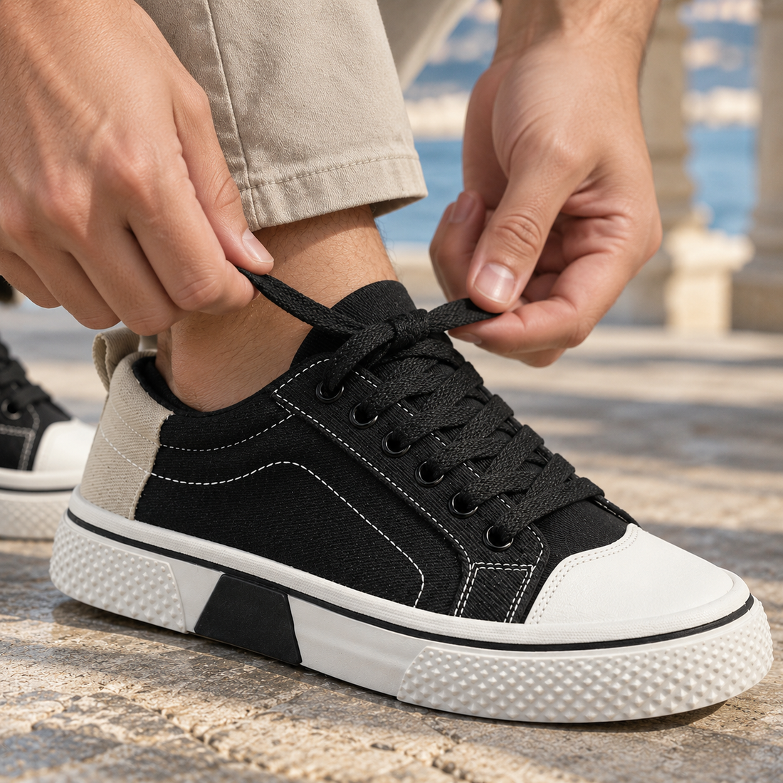 Bologna Canvas Sneakers - Lead Product Detail