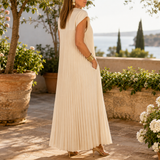 Willa Pleated Maxi Dress - Lead Alternate View