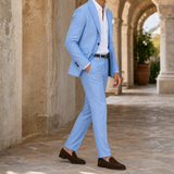 Caleb Linen Suit - Lead Alternate View