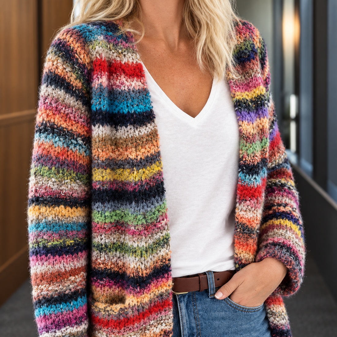 Naomi Striped Cardigan - Lead Product Detail