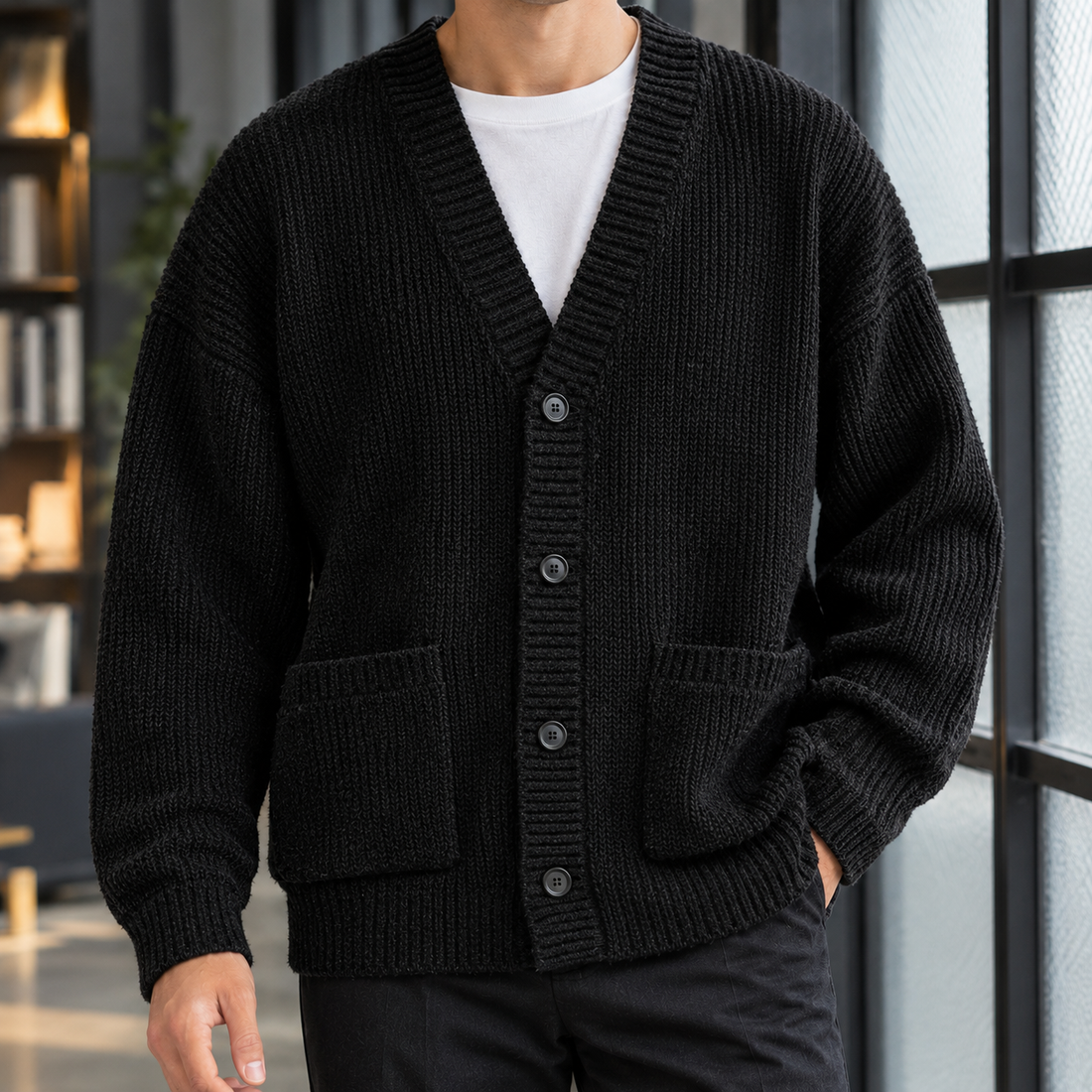 Waldemar Ribbed Cardigan - Lead Product Detail