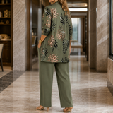 Celeste Printed Pants Set - Lead Alternate View