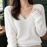 Angelique V-Neck Sweater - Lead Product Detail