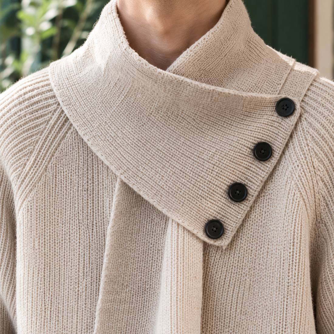 Eaton Scarf Collar Sweater - Lead Product Detail