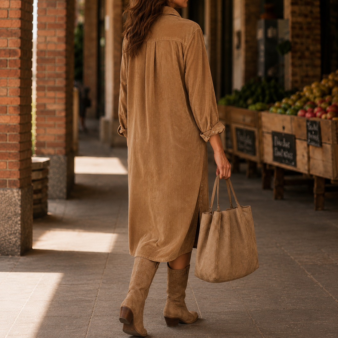 Junia Corduroy Dress - Lead Alternate View