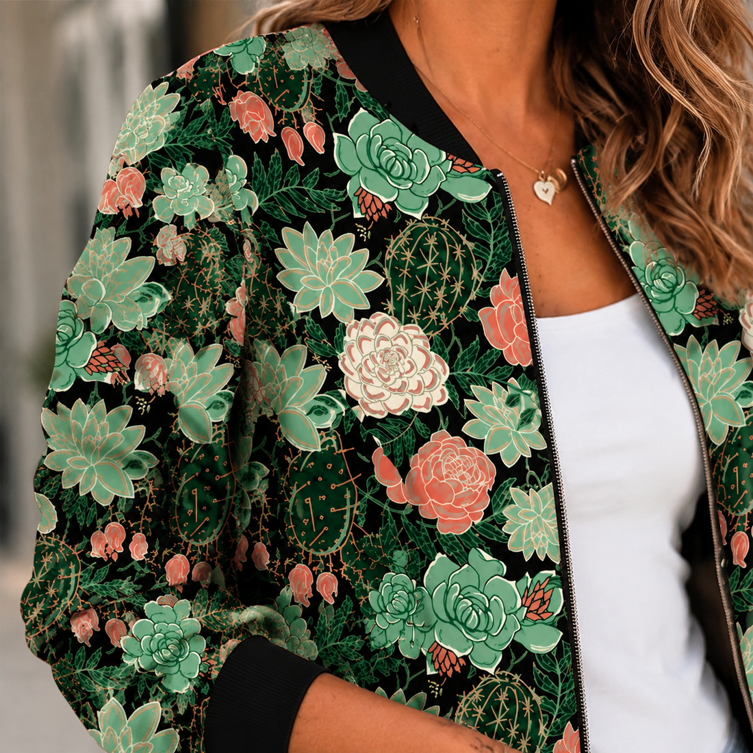 Margot-Skye Printed Jacket - Lead Product Detail