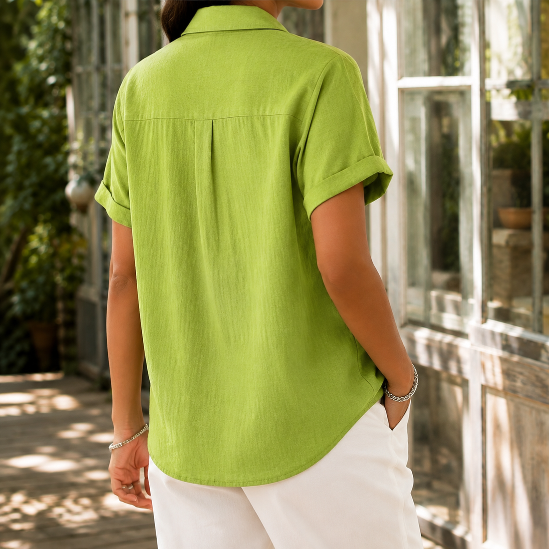 Vivienne Collared Blouse - Lead Alternate View