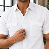 Benedict Linen Shirt - Lead Product Detail