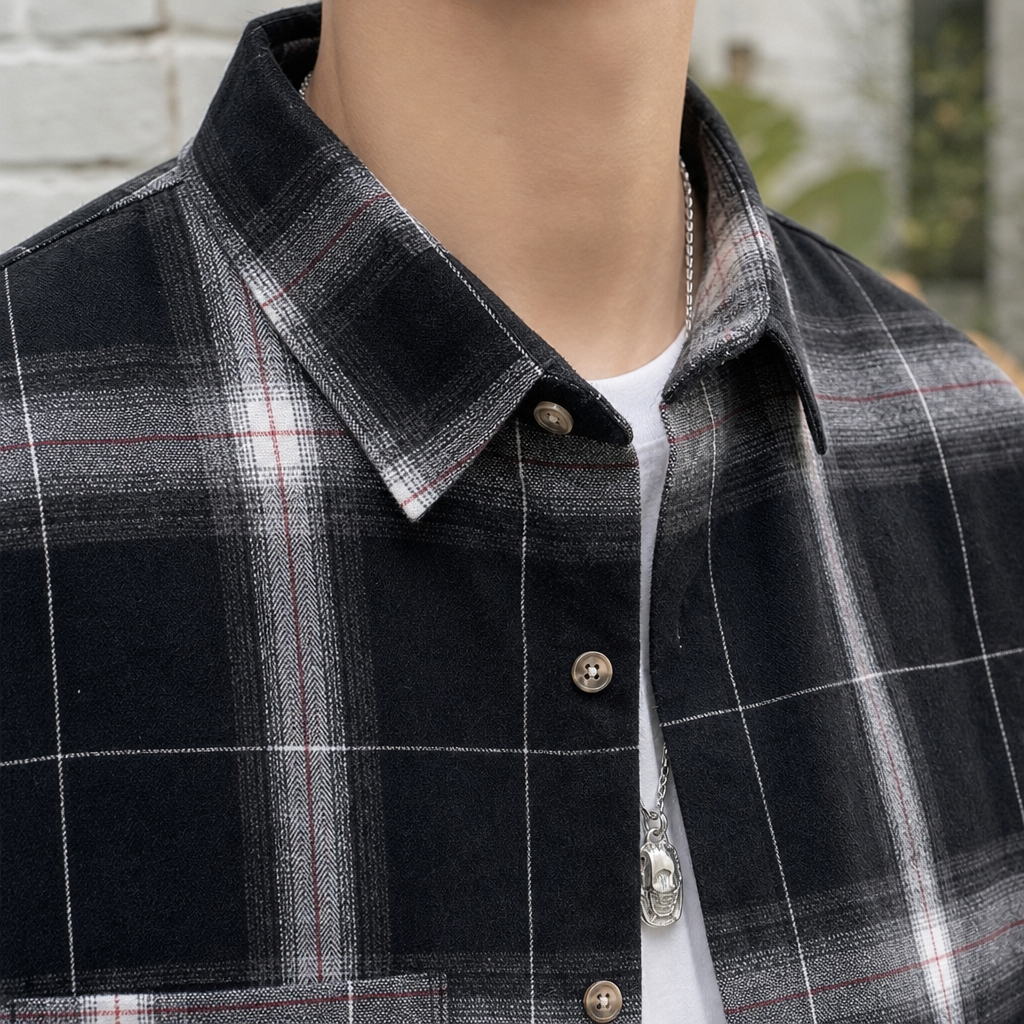 Reinhold Plaid Overshirt - Lead Product Detail