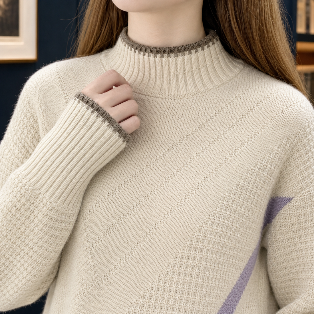 Sienna-Skye Mock Neck Sweater - Lead Product Detail