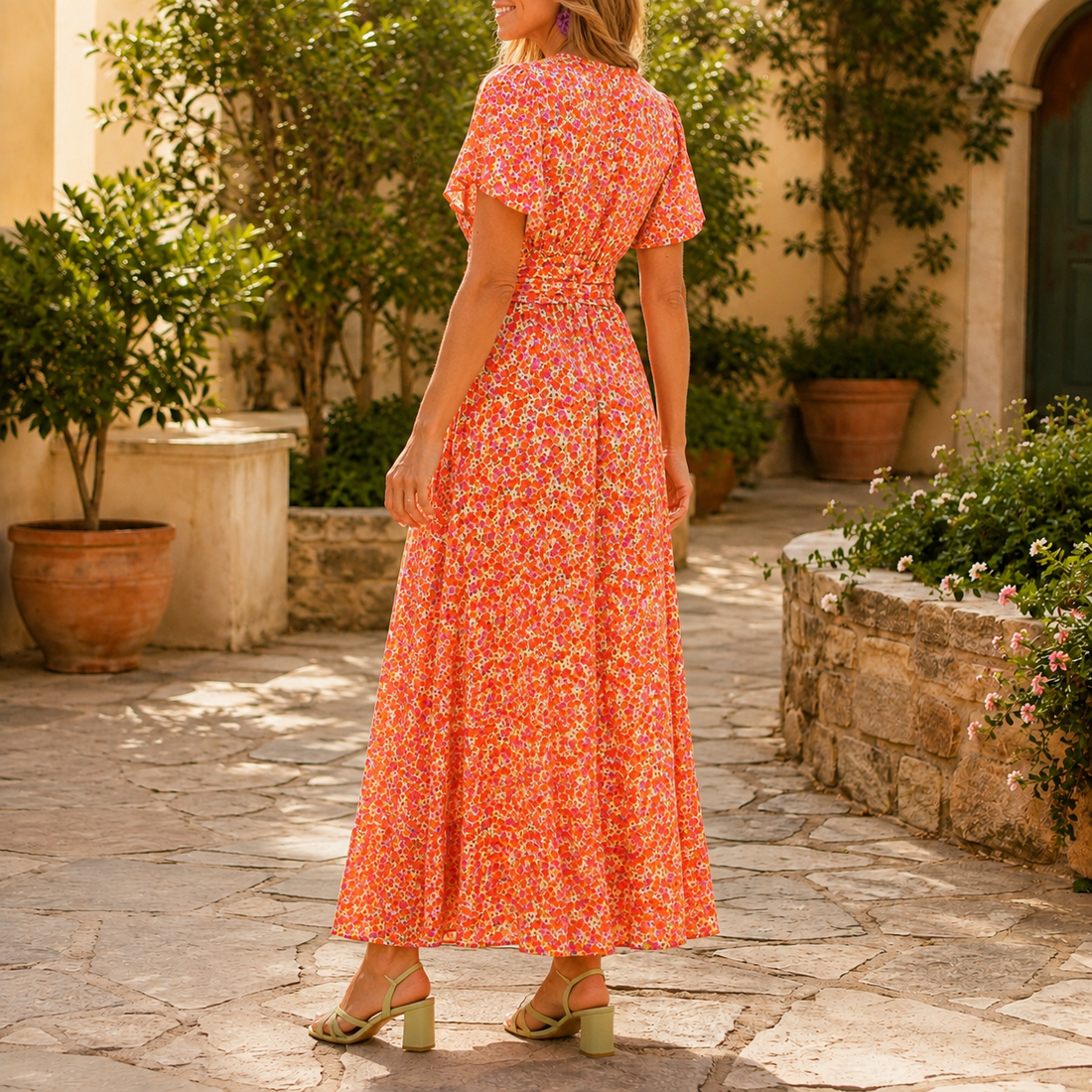 Grace Ruched Maxi Dress - Lead Alternate View