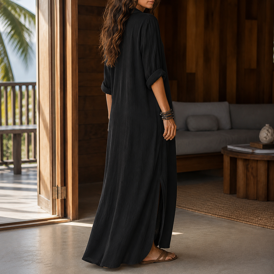 Willa Relaxed Maxi Dress - Lead Alternate View