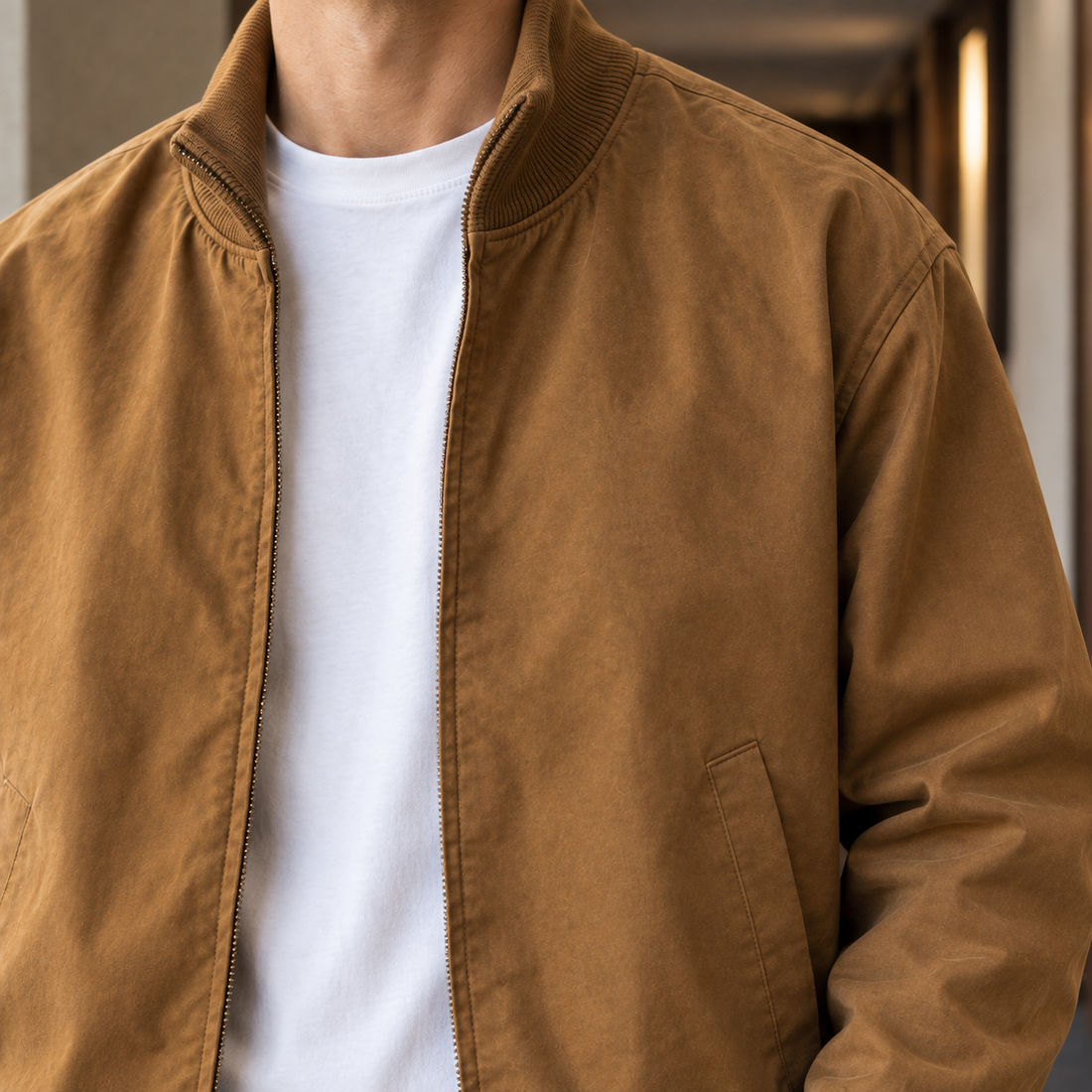 Anselm Bomber Jacket - Lead Product Detail
