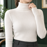 Sidonie Ribbed Turtleneck - Lead Product Detail