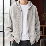Macaire Cable Knit Jacket - Lead Product Detail