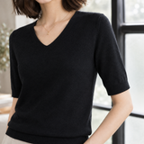 Phoebe-June V-Neck Sweater - Lead Product Detail