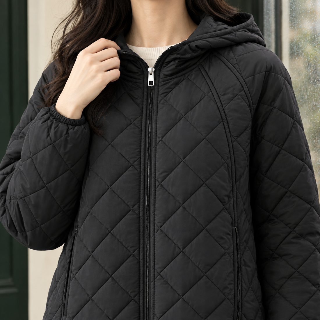 Winona-Skye Quilted Jacket - Lead Product Detail