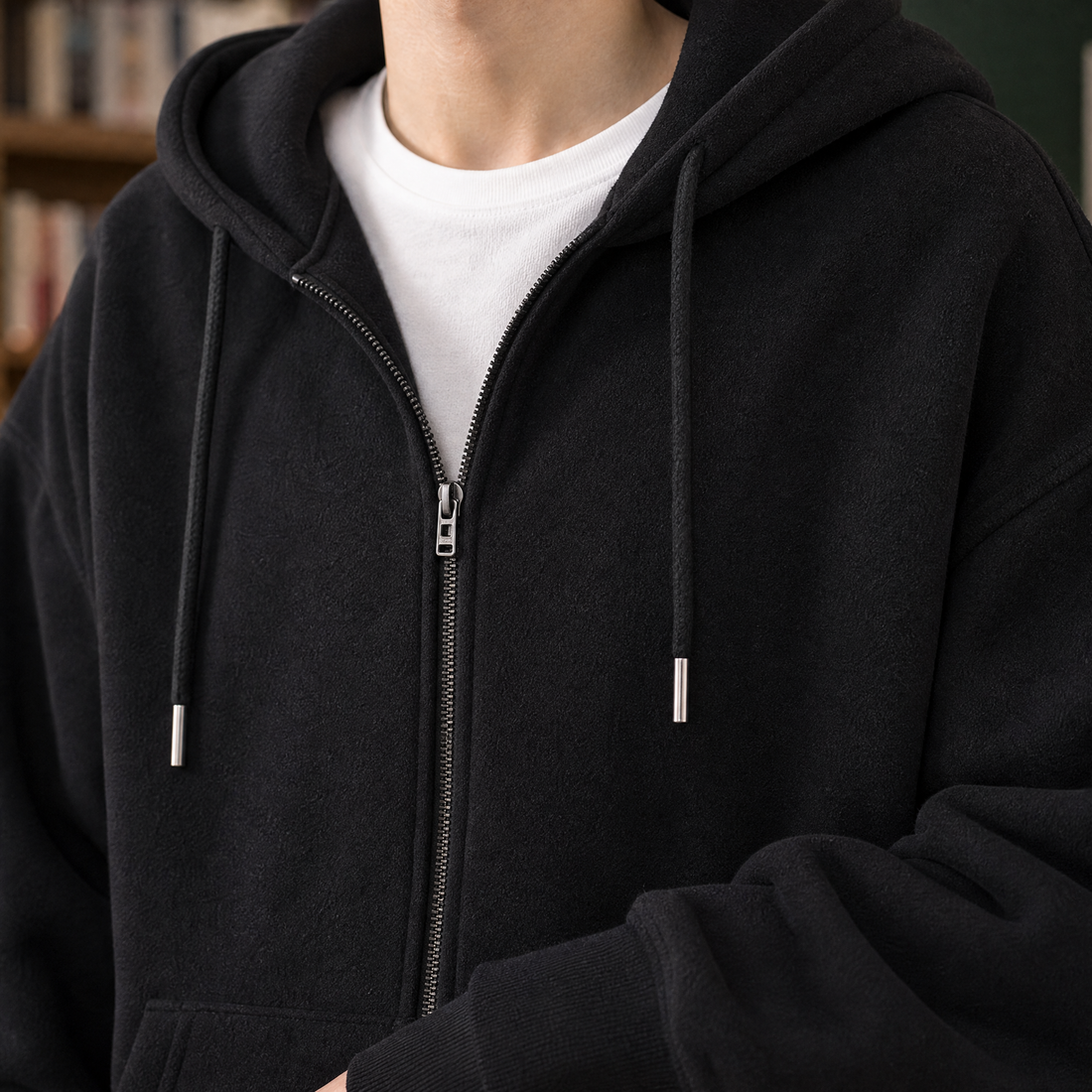 Arlo-James Zip Hoodie Jacket - Lead Product Detail