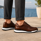 Vittorio Leather Sneakers - Lead Alternate View