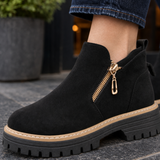 Bellucci Suede Ankle Boots - Lead Product Detail