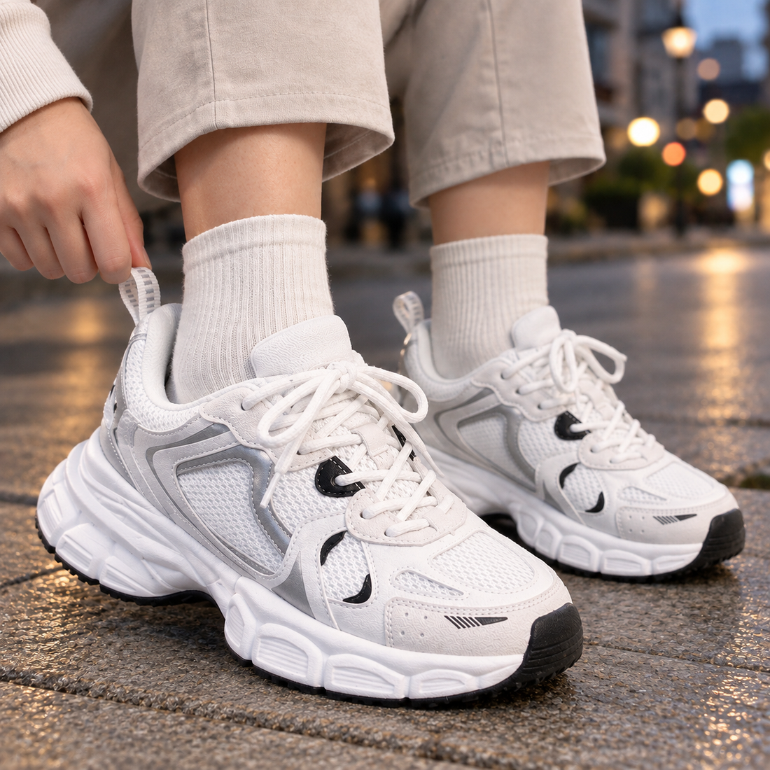 Landriani Chunky Sneakers - Lead Product Detail