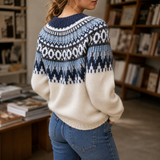 Livia Fair Isle Sweater - Lead Alternate View