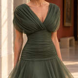 Sylvaine Draped Maxi Dress - Lead Product Detail