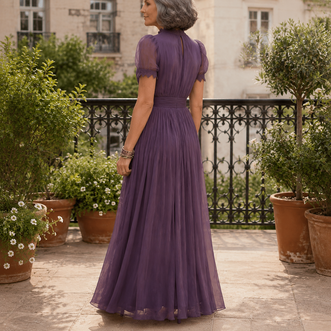 Carmen Keyhole Maxi Dress - Lead Alternate View